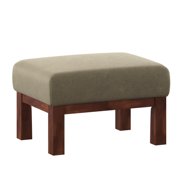 Monterey Upholstered Foam Cushion Ottoman with Solid Wood Frame for Living Rooms