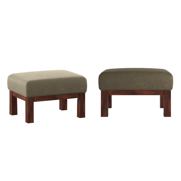 Monterey Upholstered Foam Cushion Ottoman with Solid Wood Frame for Living Rooms