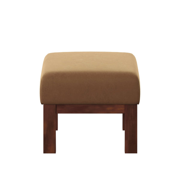 Monterey Upholstered Foam Cushion Ottoman with Solid Wood Frame for Living Rooms