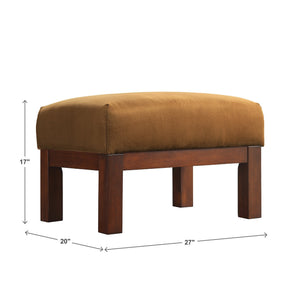 Monterey Upholstered Foam Cushion Ottoman with Solid Wood Frame for Living Rooms