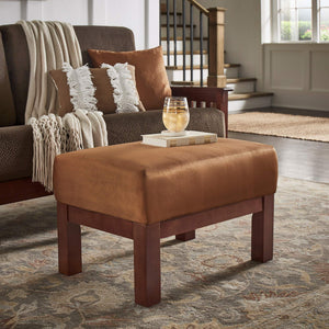 Monterey Upholstered Foam Cushion Ottoman with Solid Wood Frame for Living Rooms