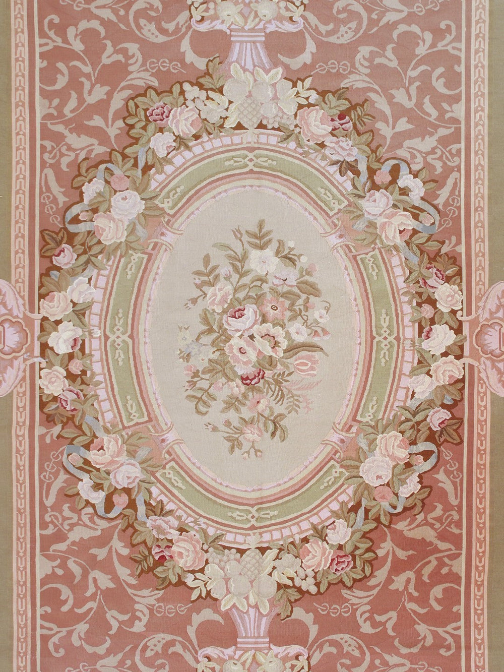 Pasargad Home Abusson Collection Hand-knotted Wool Area Rug - Luxurious 9'2" X 11'10" Design Elegance   991201 9x12