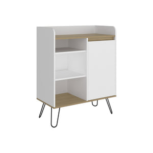 English Elm Calvin Two-tone Coffee Bar Cabinet with Open Shelves for Kitchen or Dining Nook B097P481225