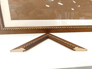 English Elm 24x32 Solid Wood Picture Frame with Replaceable Canvas, Organic Acrylic Glass, Elegant Wall Art Decor Brown T3976P383249