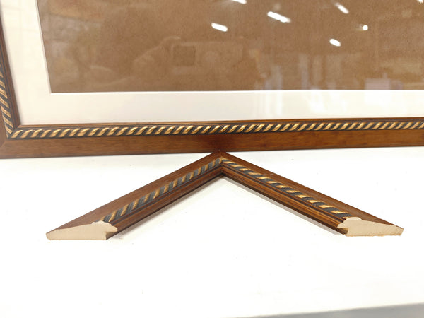 English Elm 24x32 Solid Wood Picture Frame with Replaceable Canvas, Organic Acrylic Glass, Elegant Wall Art Decor Brown T3976P383249