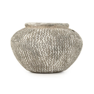 Distressed Grey Wash Vase (9917L A866) Zentique