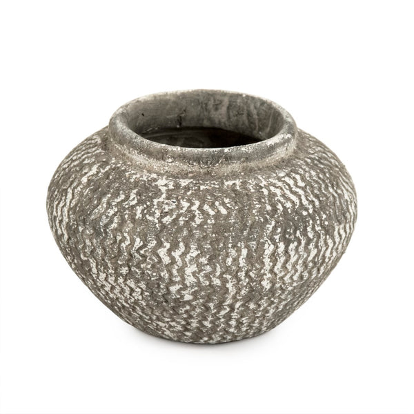 Distressed Grey Wash Vase (9917S A866) Zentique