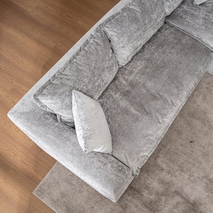 English Elm 103" Chenille Cloud Sectional Modular L Shape Sofa for Spacious Living Room Comfort W1170S00043