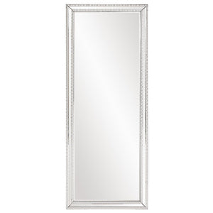 Howard Elliott Gemma Elegant Tall Mirror With Beaded Trim - Stylish Home Decor, Ready To Hang, Versatile Design Silver Wood ,Glass 99181-howard-elliott