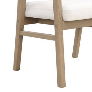 English Elm Wooden Rubberwood Dining Chairs with Woven Rattan Back Ergonomic Seat Set of 2 Beige,Light Ash N771P256965A