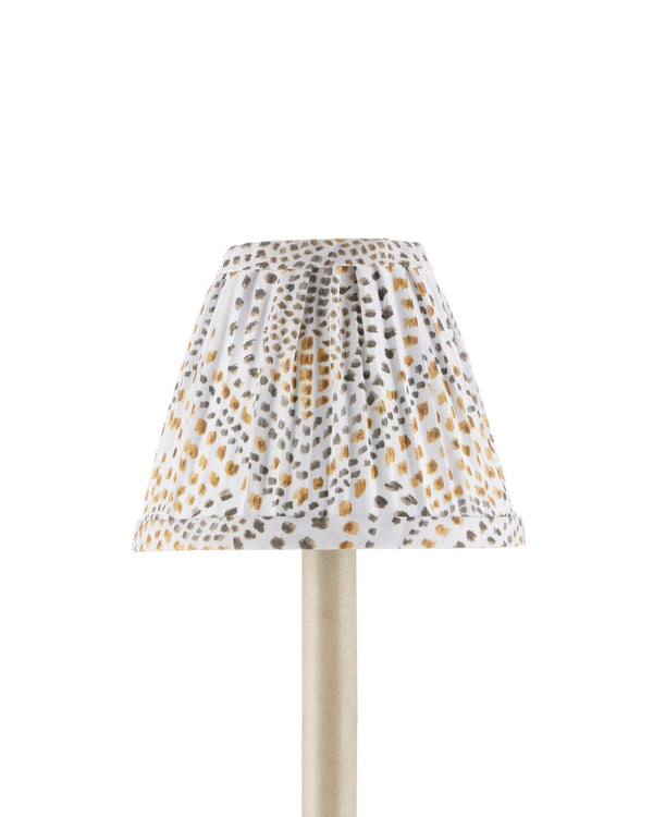 Currey & Company Lenore Elegant Tapered Chandelier Shade With Vibrant Abstract Block-print Design For Stylish Lighting Brown Cotton 0900-0049-currey-company