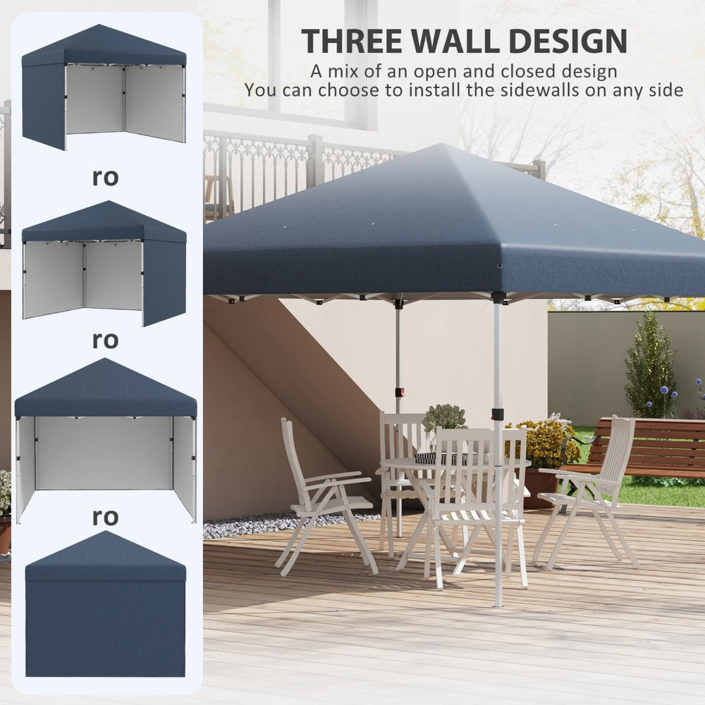 English Elm Outsunny 10' X 10' Adjustable Pop-Up Canopy Tent With Sidewalls, Weight Bags & Carry Bag For Events W2225P174159-GIGA