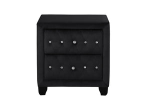 English Elm Encore Modern 5-Piece Queen Bedroom Set In Black - Upholstered Tufted Bed, Dresser & Nightstand B009S01701