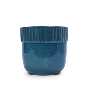 English Elm 3 Pieces Ceramic Flowerpot Set – Handcrafted Antique Blue Planters For Garden, Patio & Home Décor W3273P321474