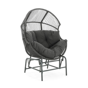 Christopher Knight Home® - Noble House - Palos Outdoor Wicker Glider Chair - Dark Gray