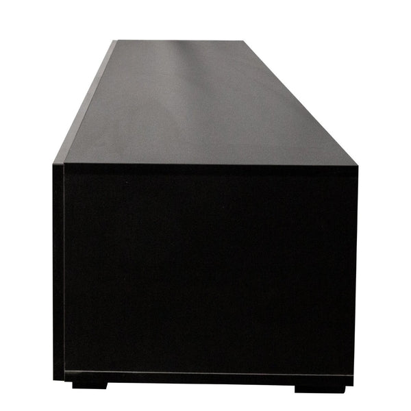 English Elm Modern Floating Media Console with Drop Down Doors and Display Shelf for Living Rooms W331P361255