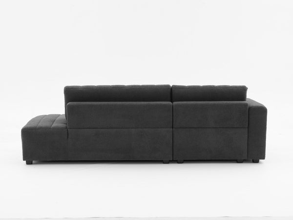 English Elm Scandinavian Channel Tufted L Shaped Sectional Sofa with Plush Foam Cushions B2730S00041