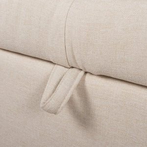 English Elm Jacqueline Tufted Roll Arm Storage Bench Birch Frame Polyester Entryway Seating B2719P238458