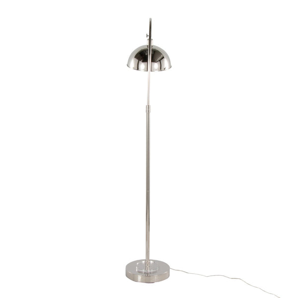 English Elm Metal Arc Floor Lamp with Polished Nickel Finish and K9 Crystal Accents for Living Rooms B202P471644