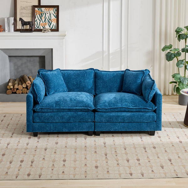 English Elm Cloud Sofa Loveseat – Modern Chenille Loveseat With Ergonomic Support & Easy Assembly For Cozy Spaces W1143S00047