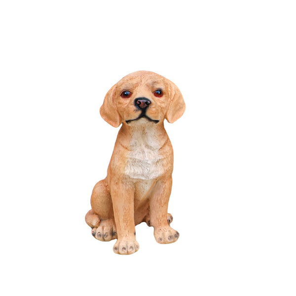 English Elm Labrador Solar Garden Statue with Led Glow and Built-in Succulent Planter Basin W5398P464237