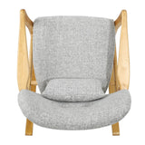 Christopher Knight Home® Noble House Solid Wood Rocking Chair With Light Gray Linen Cushion