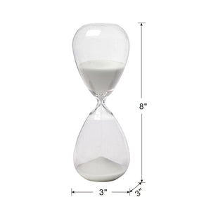 English Elm Set Of 2 Ferdinand 30-Minute Hourglasses - Elegant White Sand Timers For Modern Home Décor W2078P278063-GIGA