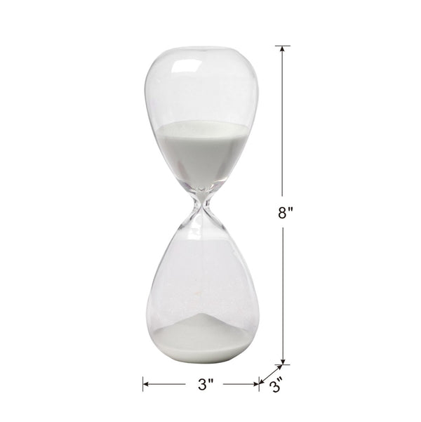 English Elm Set Of 2 Ferdinand 30-Minute Hourglasses - Elegant White Sand Timers For Modern Home Décor W2078P278063-GIGA