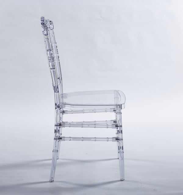 English Elm Wedding Chairs Set Of 4 - Modern Clear Plastic Dining Chairs For Events, Receptions & Home Use W234P194521-GIGA