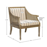 Martha Stewart Isla Farm House Accent Armchair MT100-0018 Beige