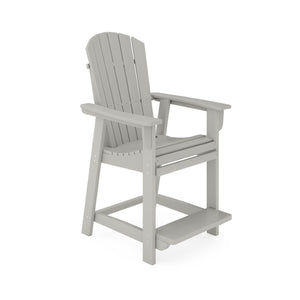 English Elm Adirondack Hdpe Poly Lumber Counter Chair Ergonomic Outdoor Stool for Patio Dining Dark Gray B195P198789