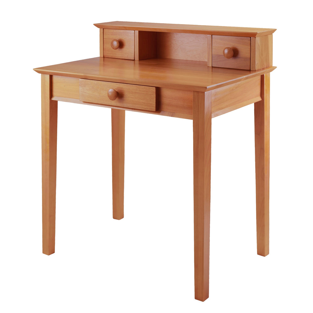 Winsome Wood Studio Compact Home Office Desk With Hutch In Warm Honey Finish – Ideal For Small Spaces & Storage Honey Solid ,Composite Wood 99333-winsome-wood