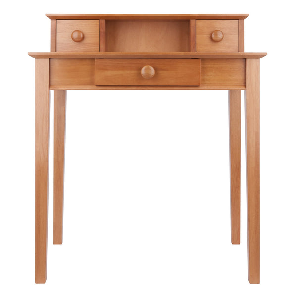 Winsome Wood Studio Compact Home Office Desk With Hutch In Warm Honey Finish – Ideal For Small Spaces & Storage Honey Solid ,Composite Wood 99333-winsome-wood
