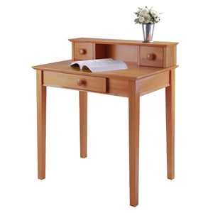 Winsome Wood Studio Compact Home Office Desk With Hutch In Warm Honey Finish – Ideal For Small Spaces & Storage Honey Solid ,Composite Wood 99333-winsome-wood