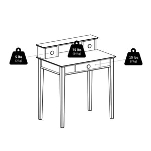 Winsome Wood Studio Compact Home Office Desk With Hutch In Warm Honey Finish – Ideal For Small Spaces & Storage Honey Solid ,Composite Wood 99333-winsome-wood