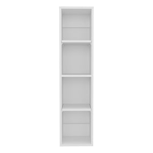 English Elm Cale Open Four Shelf Wall Cabinet Slim White Melamine Bathroom Storage Unit B097P474255