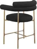 Blake Black Boucle Fabric Counter Stool 993Black-C Meridian Furniture