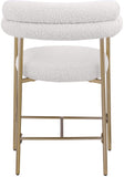 Blake Cream Boucle Fabric Counter Stool 993Cream-C Meridian Furniture