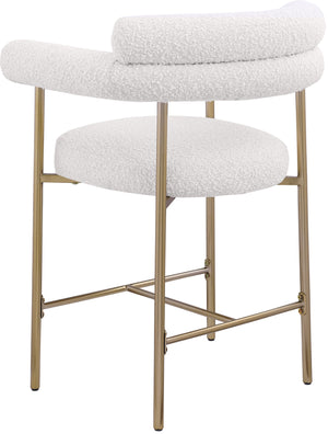 Blake Cream Boucle Fabric Counter Stool 993Cream-C Meridian Furniture