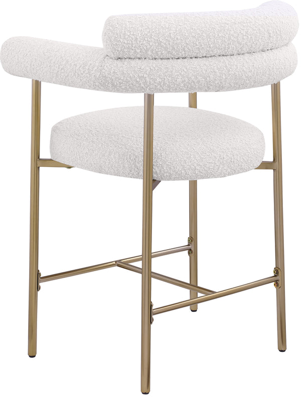Blake Cream Boucle Fabric Counter Stool 993Cream-C Meridian Furniture