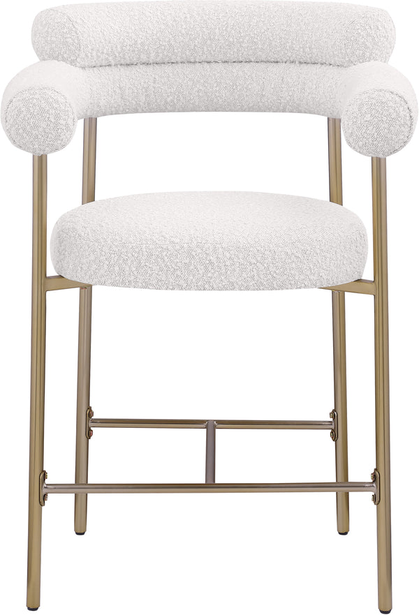 Blake Cream Boucle Fabric Counter Stool 993Cream-C Meridian Furniture
