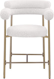 Blake Cream Boucle Fabric Counter Stool 993Cream-C Meridian Furniture