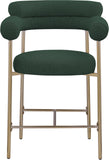 Blake Green Boucle Fabric Counter Stool 993Green-C Meridian Furniture