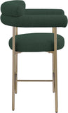 Blake Green Boucle Fabric Counter Stool 993Green-C Meridian Furniture