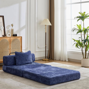 English Elm Compression Sofa Bed - Versatile Chenille Floor Sofa With Modular Design For Living Room & Dorms W3723P345646