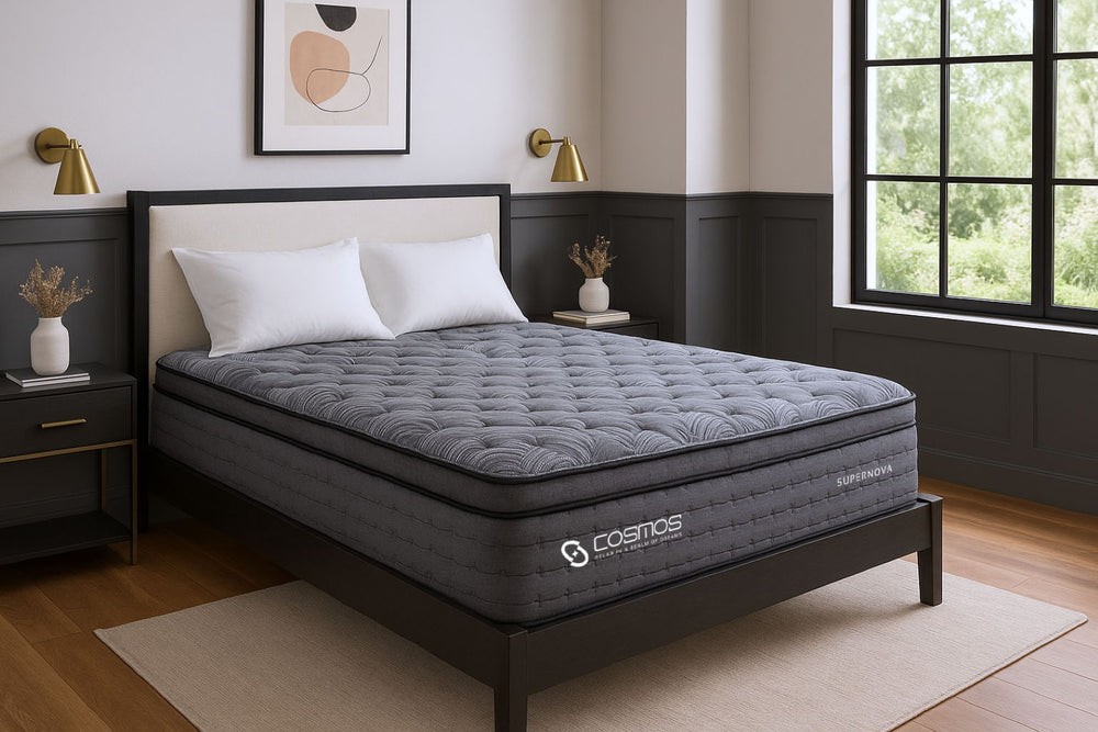 English Elm Balance Queen Hybrid Mattress Graphite Memory Foam Pocketed Coils Medium Feel B342P315699