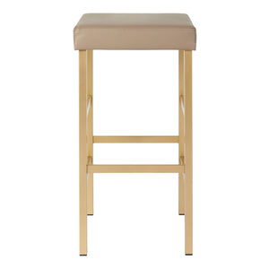OSP Home Furnishings 30" Gold Backless Stool Camel