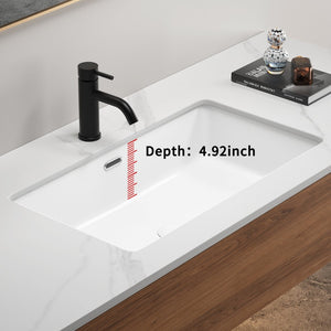 English Elm White Fireclay Farmhouse Kitchen Sink Deep Single Bowl Dual Mount Modern Design W3402P326516
