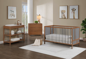 English Elm Pixie Mid-century 3 Drawer Compact Dresser with Brushed Gold Pulls for Bedroom Walnut B022P204849