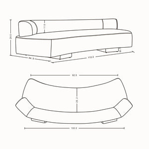 English Elm Verandah 112" Olive Green Chenille Sofa – Stylish Comfort For 4, Durable, Fully Assembled Design B365P398103-GIGA